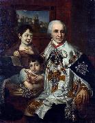 Vladimir Lukich Borovikovsky, Portrait of count G.G. Kushelev with children